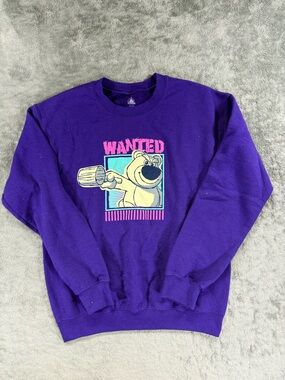 Disney Parks Lotso Toy Story 3 Wanted Graphic Crewneck Sweatshirt Adult Small